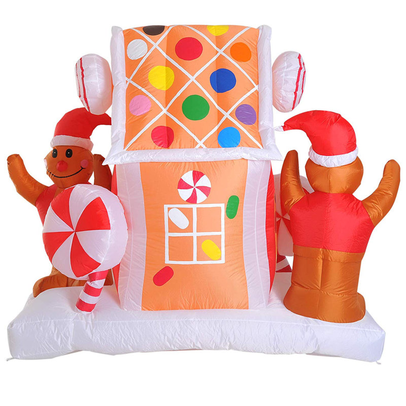 The Holiday Aisle Outdoor Christmas Gingerbread House Inflatable Wayfair